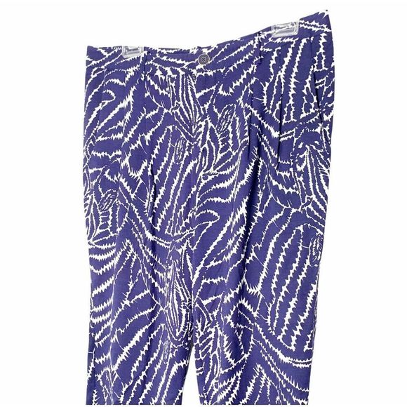 ❌SOLD❌ Lilly Pulitzer Women’s Peggy Zebra Print Blue White Pants Size 4 - Picture 4 of 12